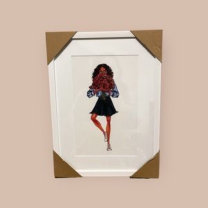 New - Flower Girl Framed Wall Decor